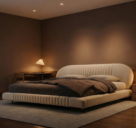 Astra – A modern double bed that blends refined elegance with stellar comfort, creating a serene space for peaceful rest.