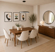 Alvora – A stylish 6-seater dining table that combines modern design with everyday comfort.