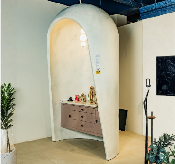 "Prayana Mandir -  Contemporary mandir for mindful devotion."