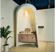 "Prayana Mandir -  Contemporary mandir for mindful devotion."