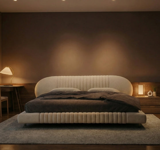 Astra – A modern double bed that blends refined elegance with stellar comfort, creating a serene space for peaceful rest.