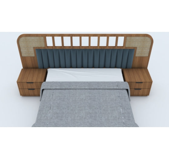 Rattan – A modern masterpiece that weaves natural elegance with luxurious comfort, transforming your bedroom into a serene and stylish retreat.