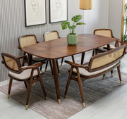 DineNest - the 6-seater wooden dining set