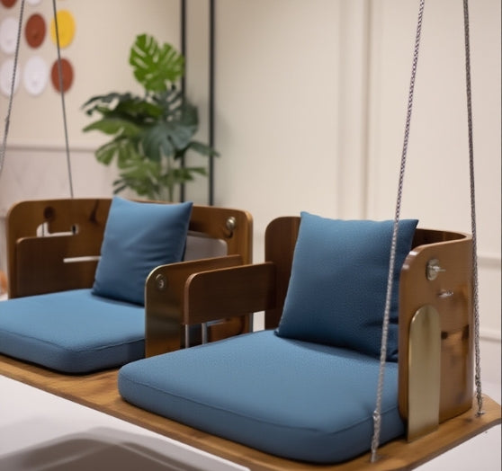 Floata – A modern swinging seating seat that brings effortless elegance and soothing comfort to your space.