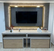FoldNest - the convertible L-shaped dining table and storage cabinet