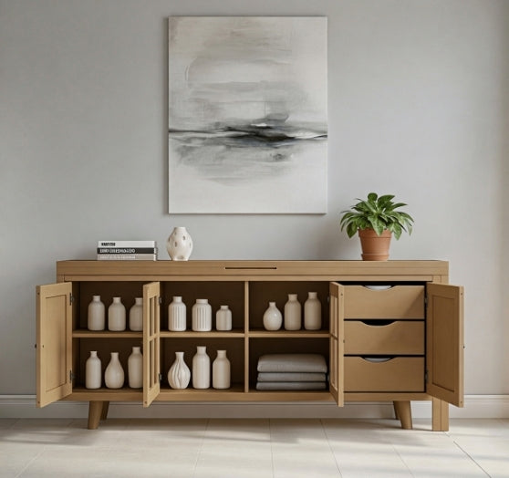 Shift Table: A Versatile Dining, Kitchen Table, and Crockery Unit