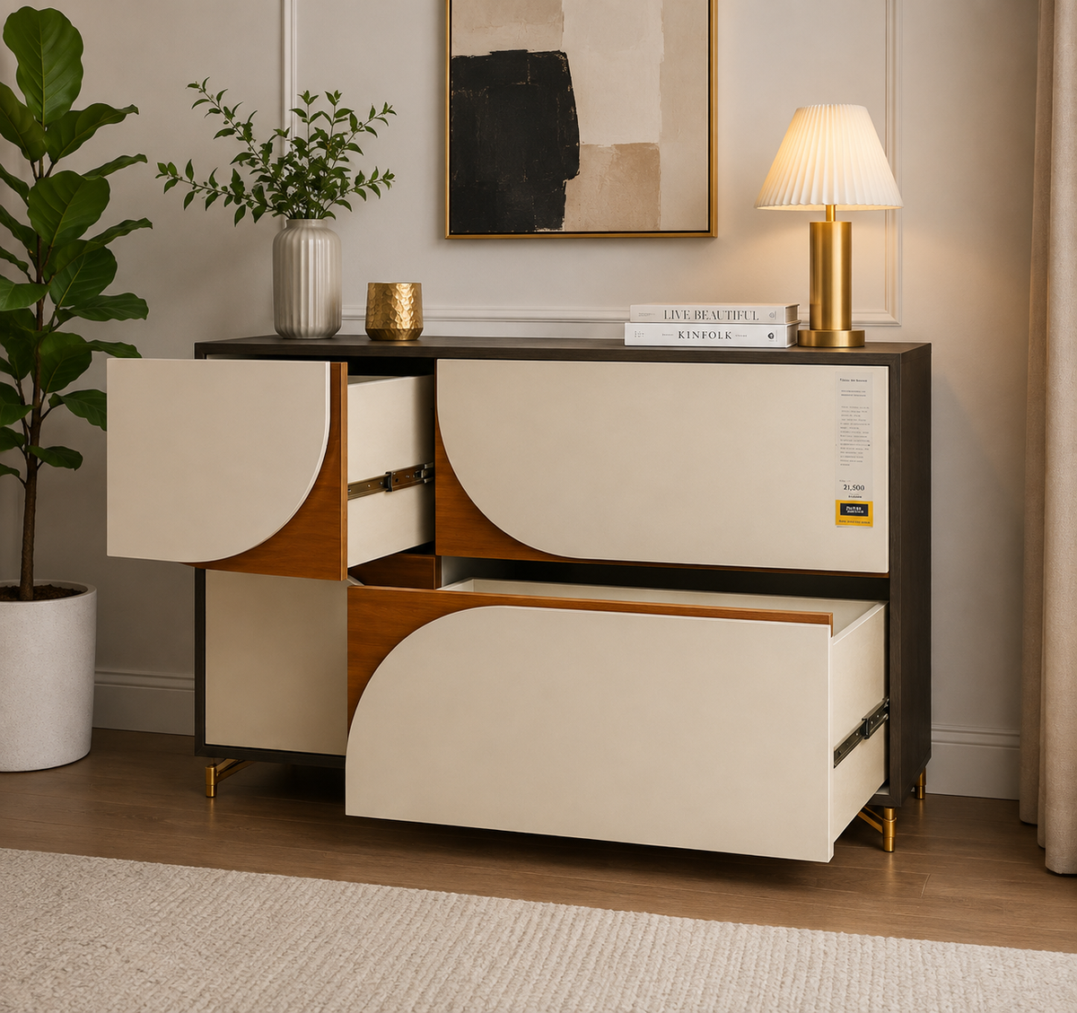 Solace Console - Stylish console for a modern living space.