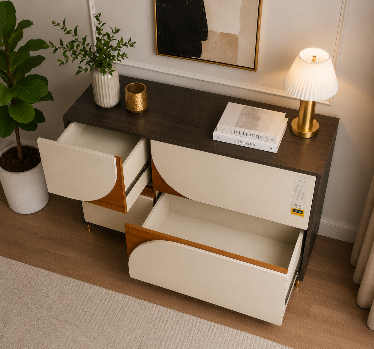 Solace Console - Stylish console for a modern living space.