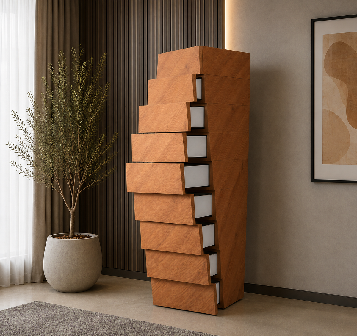 Twist — A modern console with a bold, architectural form.