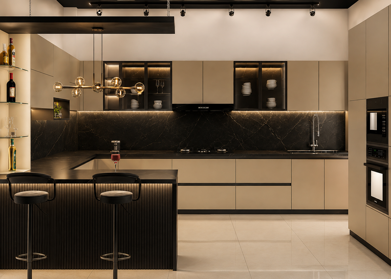 Create the heart of your home with our premium modular kitchens. Thoughtfully designed with smart storage, elegant finishes, and modern functionality, each kitchen combines style, comfort, and durability to suit your everyday lifestyle.