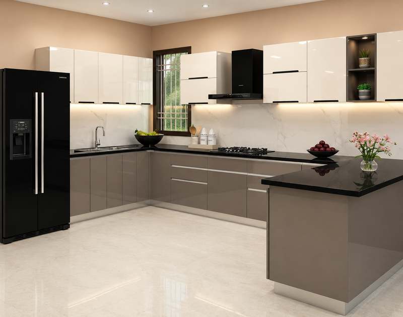 Experience beautifully crafted modular kitchens tailored to your lifestyle.Combining innovative designs, efficient layouts, and premium craftsmanship.A perfect balance of elegance, comfort, and everyday functionality.