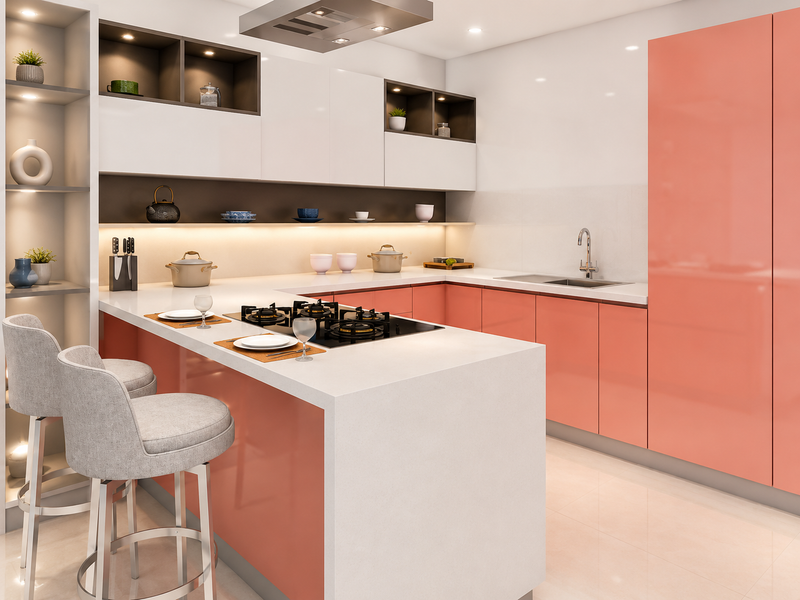 Bring warmth and elegance to your home with our beautifully designed modular kitchens.Featuring premium finishes, smart layouts, and efficient storage for effortless everyday living.Crafted to deliver timeless style, lasting quality, and exceptional functionality.
