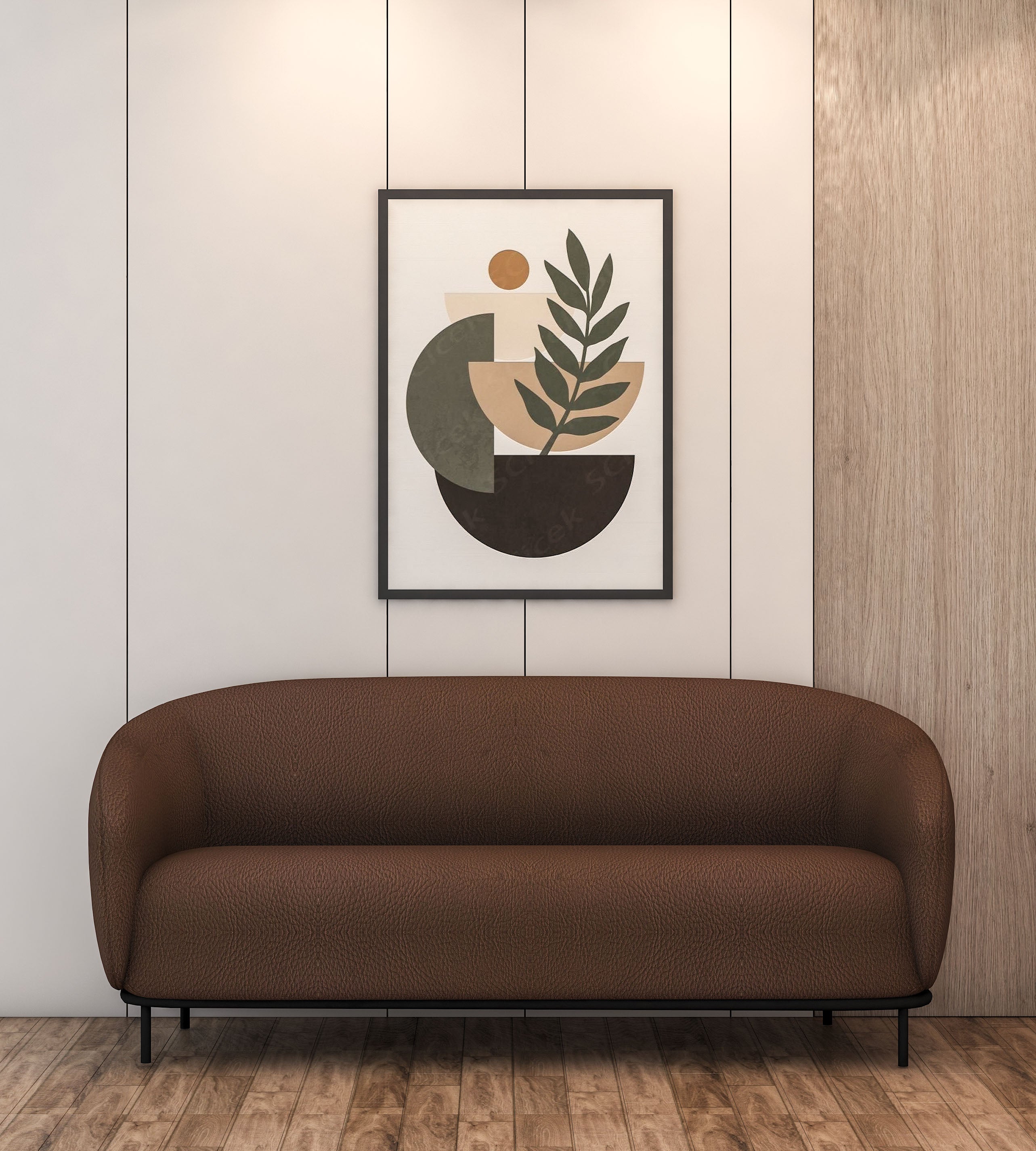 Cocoa Rest – A Stylish 3-Seater Sofa for Modern Living