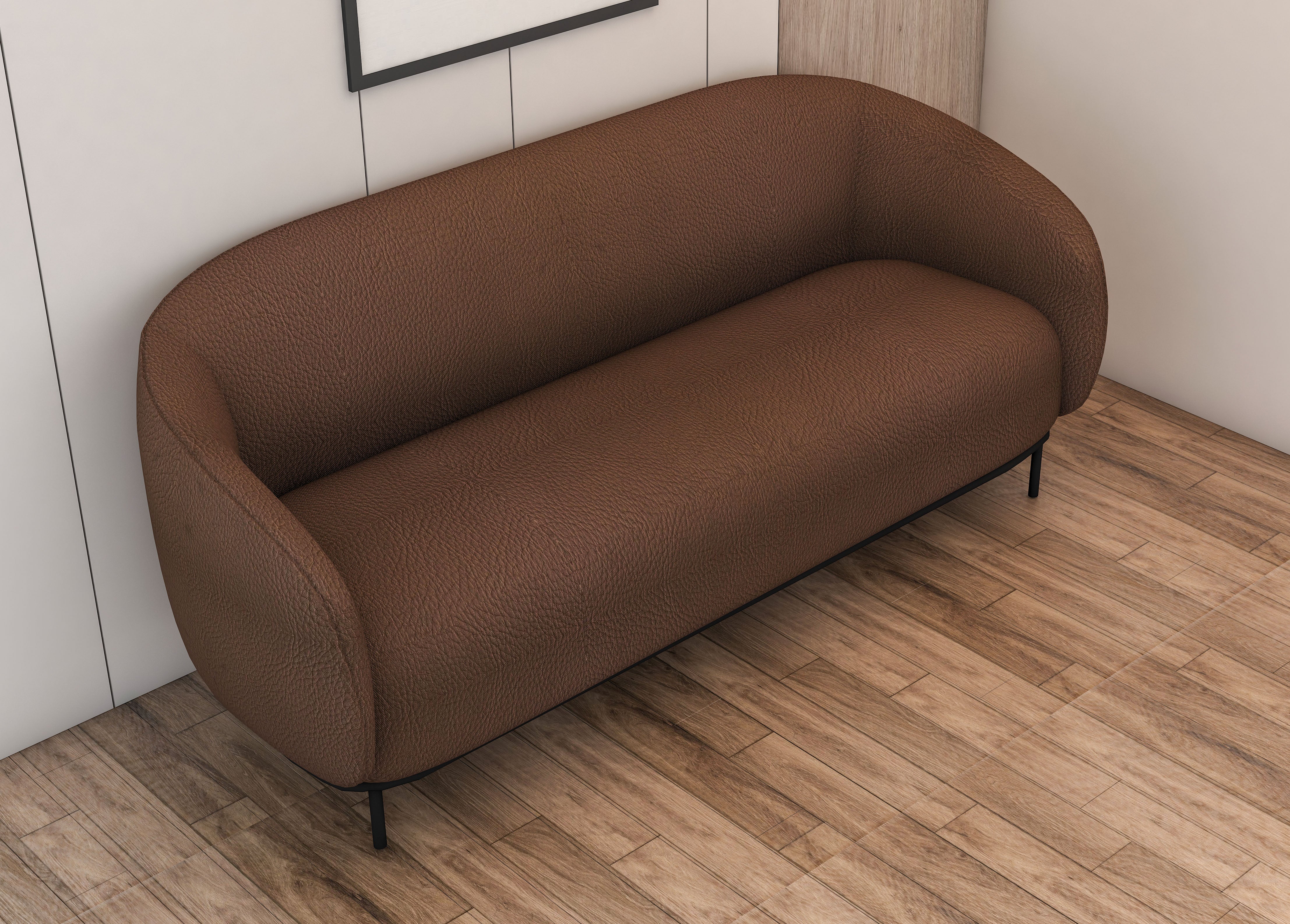 Cocoa Rest – A Stylish 3-Seater Sofa for Modern Living