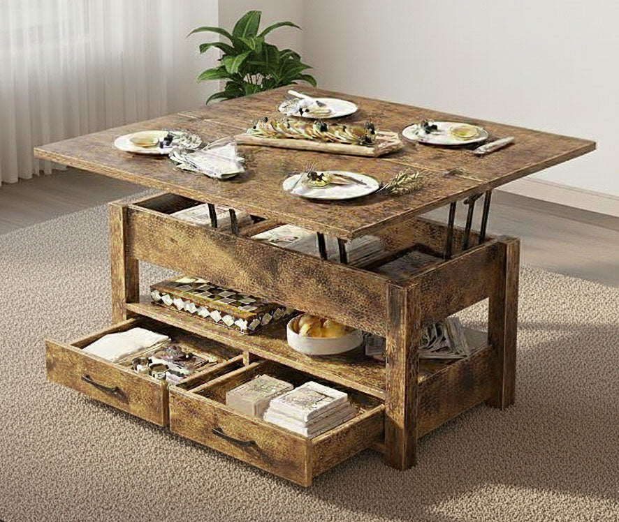 UniTable - Sangwan Wood : The All-in-One Center, Dining Table & Storage Solution